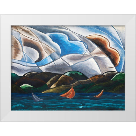 Clouds and Water White Modern Wood Framed Art Print by Dove, Arthur
