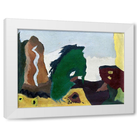 Foot of Lake White Modern Wood Framed Art Print by Dove, Arthur
