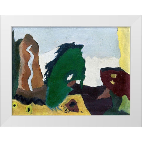 Foot of Lake White Modern Wood Framed Art Print by Dove, Arthur