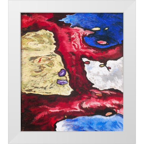 Tree Forms and Water White Modern Wood Framed Art Print by Dove, Arthur