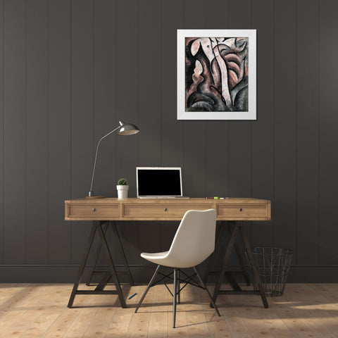 Sentimental Musicca White Modern Wood Framed Art Print by Dove, Arthur