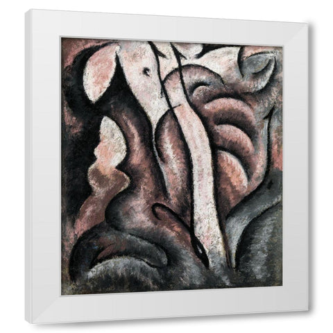 Sentimental Musicca White Modern Wood Framed Art Print by Dove, Arthur