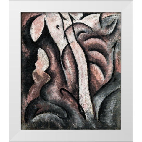 Sentimental Musicca White Modern Wood Framed Art Print by Dove, Arthur
