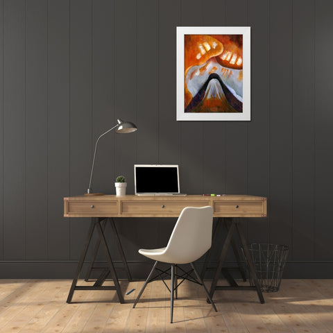 Mountain and Sky White Modern Wood Framed Art Print by Dove, Arthur