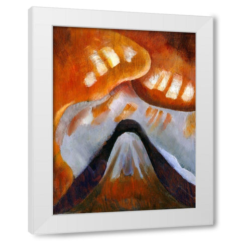 Mountain and Sky White Modern Wood Framed Art Print by Dove, Arthur