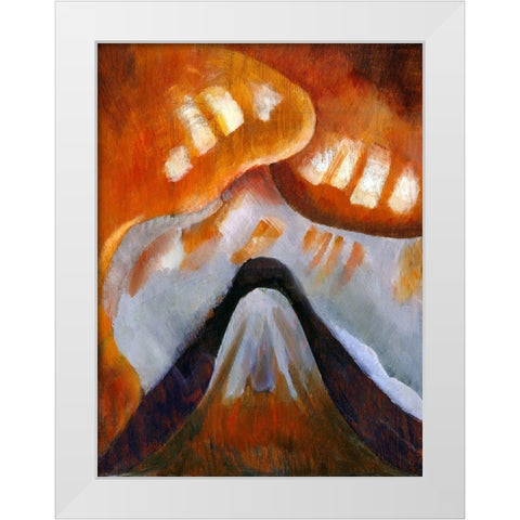 Mountain and Sky White Modern Wood Framed Art Print by Dove, Arthur
