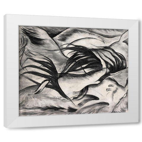 Goats White Modern Wood Framed Art Print by Dove, Arthur