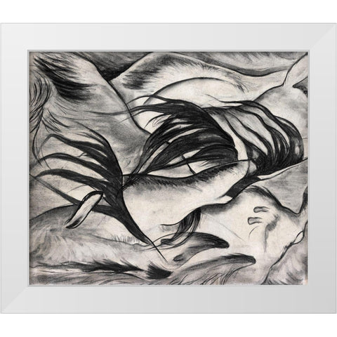Goats White Modern Wood Framed Art Print by Dove, Arthur
