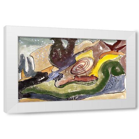 Beach White Modern Wood Framed Art Print by Dove, Arthur