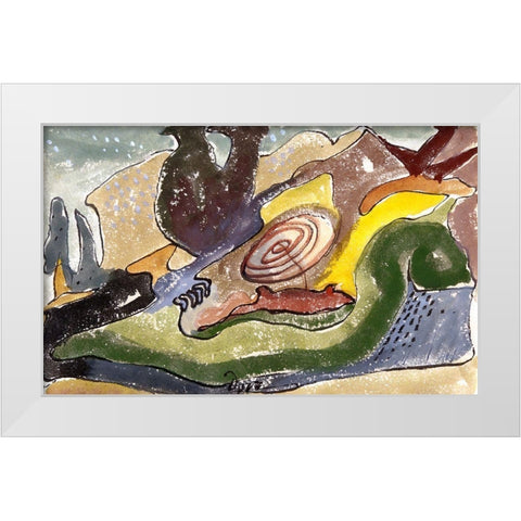 Beach White Modern Wood Framed Art Print by Dove, Arthur