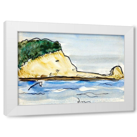 Target Rock White Modern Wood Framed Art Print by Dove, Arthur