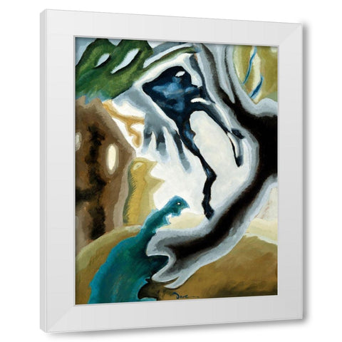 Barnyard Fantasy White Modern Wood Framed Art Print by Dove, Arthur