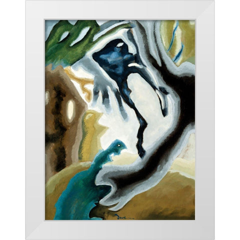 Barnyard Fantasy White Modern Wood Framed Art Print by Dove, Arthur