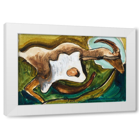 Study for Goat White Modern Wood Framed Art Print by Dove, Arthur