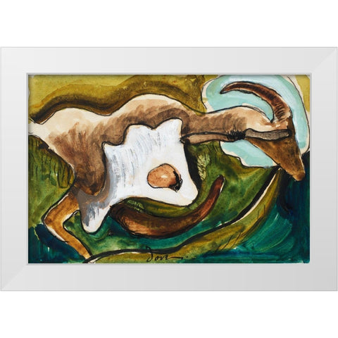 Study for Goat White Modern Wood Framed Art Print by Dove, Arthur