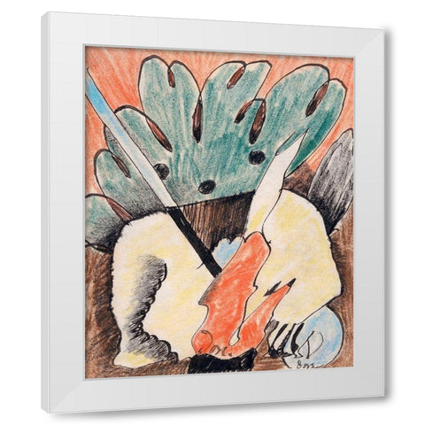 Untitled White Modern Wood Framed Art Print by Dove, Arthur
