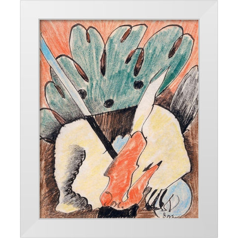 Untitled White Modern Wood Framed Art Print by Dove, Arthur