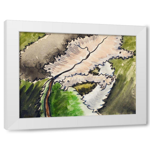 Dogwood White Modern Wood Framed Art Print by Dove, Arthur