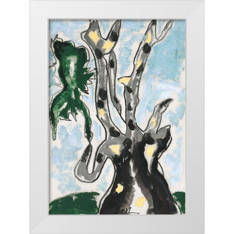 Sycamore White Modern Wood Framed Art Print by Dove, Arthur