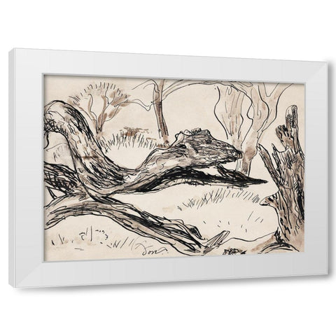 Tree II White Modern Wood Framed Art Print by Dove, Arthur