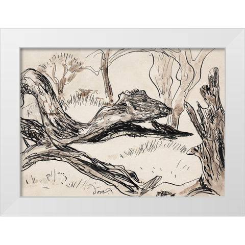 Tree II White Modern Wood Framed Art Print by Dove, Arthur