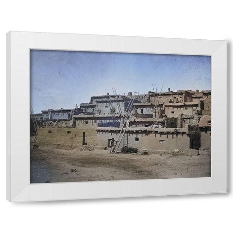 Zuni Pueblo-New Mexico Color White Modern Wood Framed Art Print by OSullivan, Timothy H