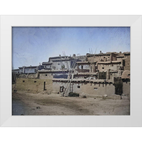 Zuni Pueblo-New Mexico Color White Modern Wood Framed Art Print by OSullivan, Timothy H