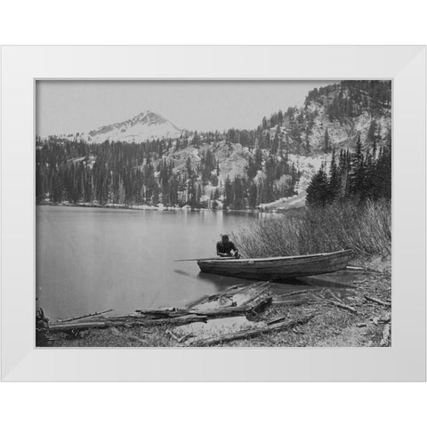 Cottonwood Lake-Utah White Modern Wood Framed Art Print by OSullivan, Timothy H