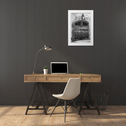 Wooden stable door White Modern Wood Framed Art Print by The Yellowstone Collection