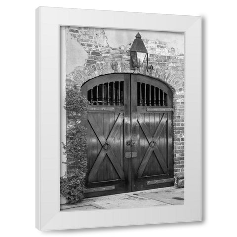 Wooden stable door White Modern Wood Framed Art Print by The Yellowstone Collection