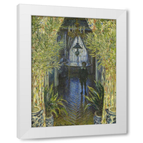 A Corner of the Apartment 1875 White Modern Wood Framed Art Print by Monet, Claude