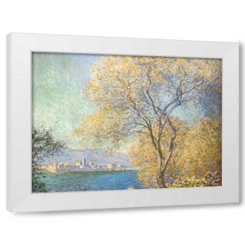 Antibes 1888 White Modern Wood Framed Art Print by Monet, Claude