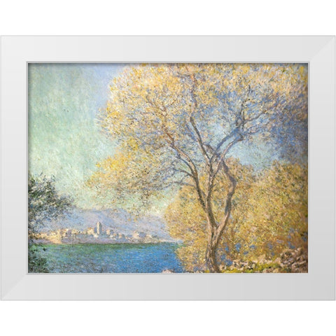 Antibes 1888 White Modern Wood Framed Art Print by Monet, Claude