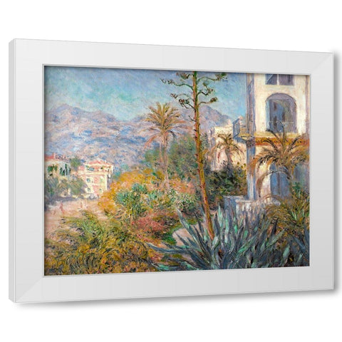 Bordighera II 1884 White Modern Wood Framed Art Print by Monet, Claude