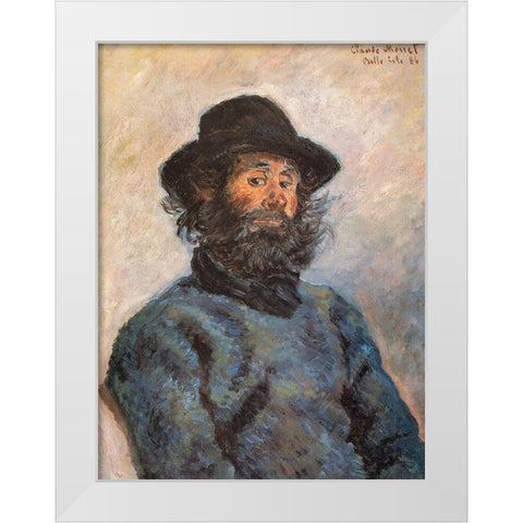Portrait of Poly 1886 White Modern Wood Framed Art Print by Monet, Claude