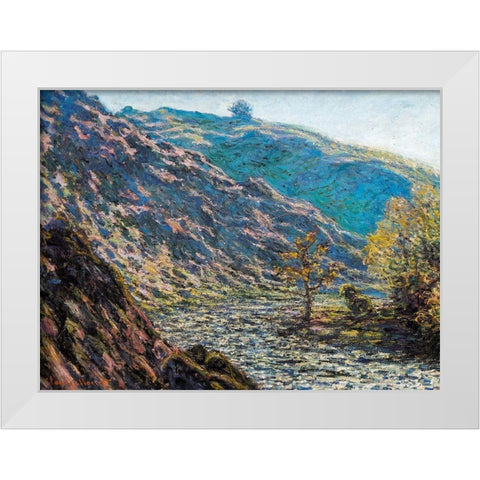 Torrent-Creuse 1889 White Modern Wood Framed Art Print by Monet, Claude