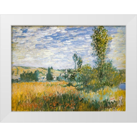 Vetheuil 1879 White Modern Wood Framed Art Print by Monet, Claude