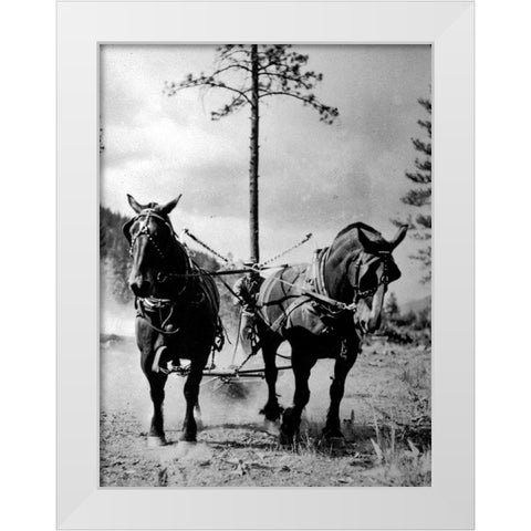 Eight Mile Fire Team White Modern Wood Framed Art Print by Vintage Photography