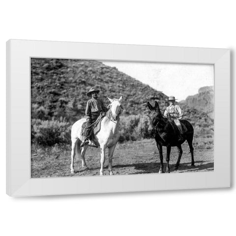 Western Playground White Modern Wood Framed Art Print by Vintage Photography
