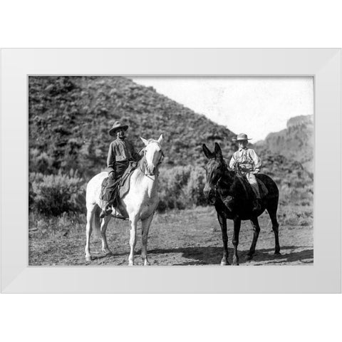 Western Playground White Modern Wood Framed Art Print by Vintage Photography
