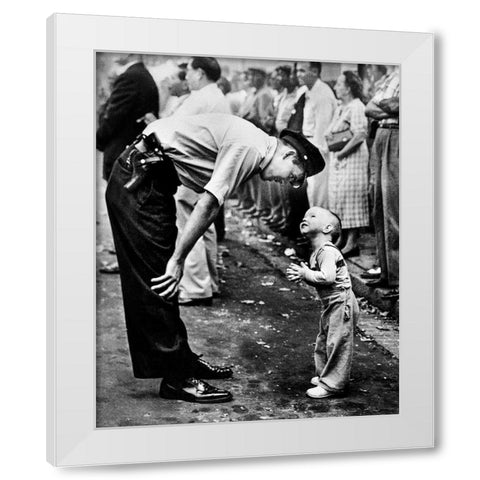 Faith and Confidence Washington DC 1958 White Modern Wood Framed Art Print by Vintage Photography