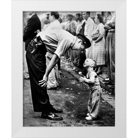 Faith and Confidence Washington DC 1958 White Modern Wood Framed Art Print by Vintage Photography