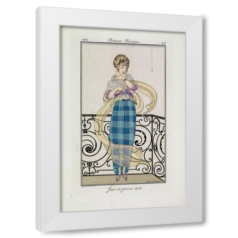 Fashion Drawing Skirt White Modern Wood Framed Art Print by Wegener, Gerda
