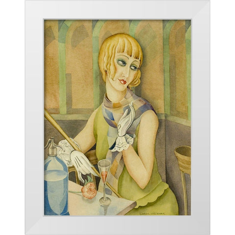 Lili Elbe White Modern Wood Framed Art Print by Wegener, Gerda