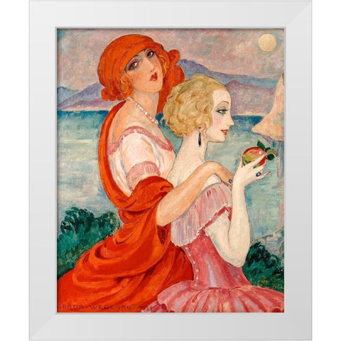 On the road to Anacapri White Modern Wood Framed Art Print by Wegener, Gerda
