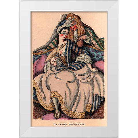 The Enchanted Cup White Modern Wood Framed Art Print by Wegener, Gerda