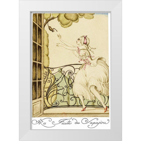 Sur talons rouges-contes image 029 White Modern Wood Framed Art Print by Wegener, Gerda