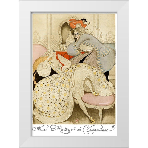 Sur talons rouges-contes image 047 White Modern Wood Framed Art Print by Wegener, Gerda