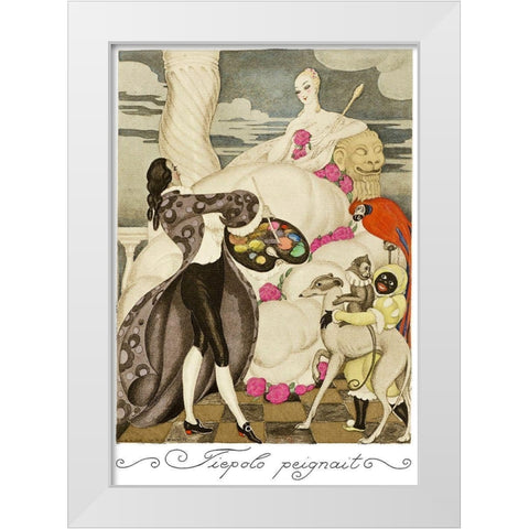 Sur talons rouges-contes image 067 White Modern Wood Framed Art Print by Wegener, Gerda