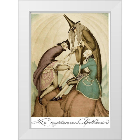 Sur talons rouges-contes image 101 White Modern Wood Framed Art Print by Wegener, Gerda